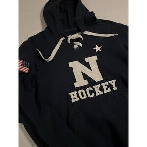 US Naval Academy NAVY Ice Hockey NCAA Hoodie Sweatshirt MEDIUM Laces Midshipmen
